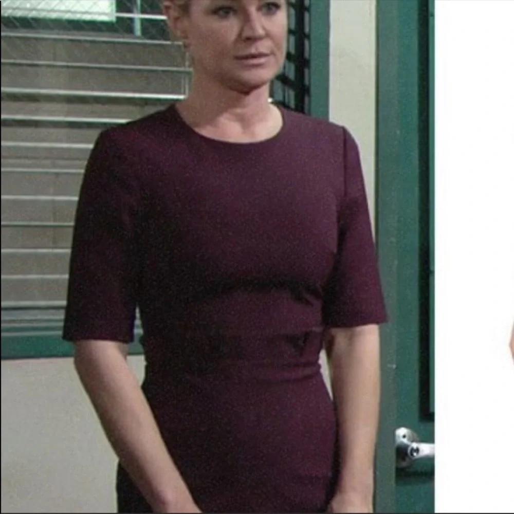 Ted Baker Burgundy Long Sleeve Dress - Picture 10 of 11